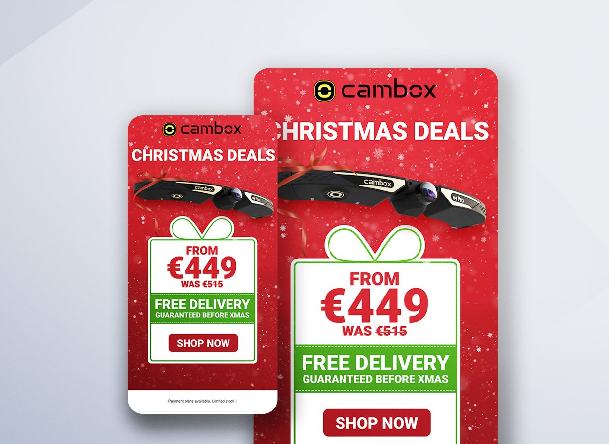 Campagne Emailing Cambox - Offre de Noël