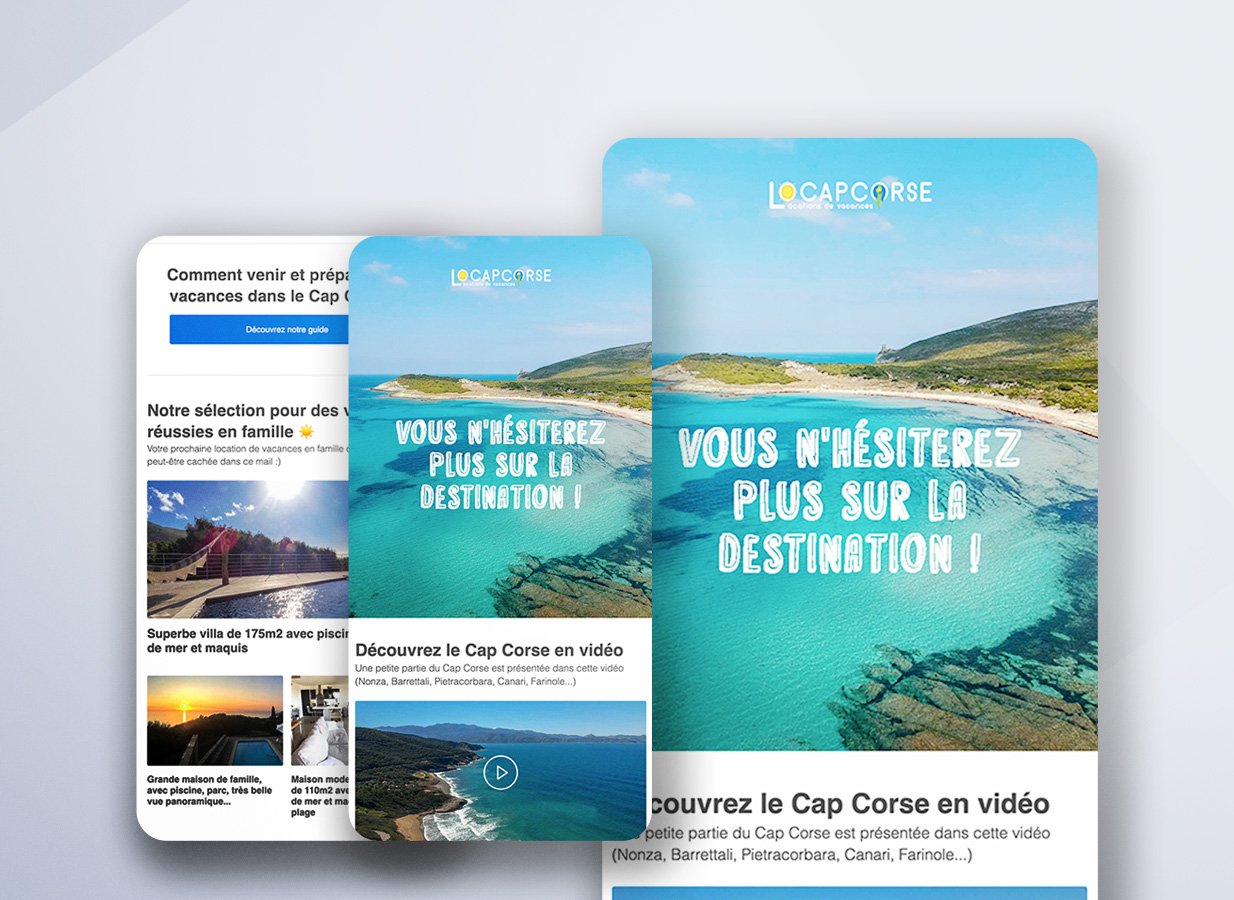 Campagne Emailing Locations Cap Corse - Mail de Découverte